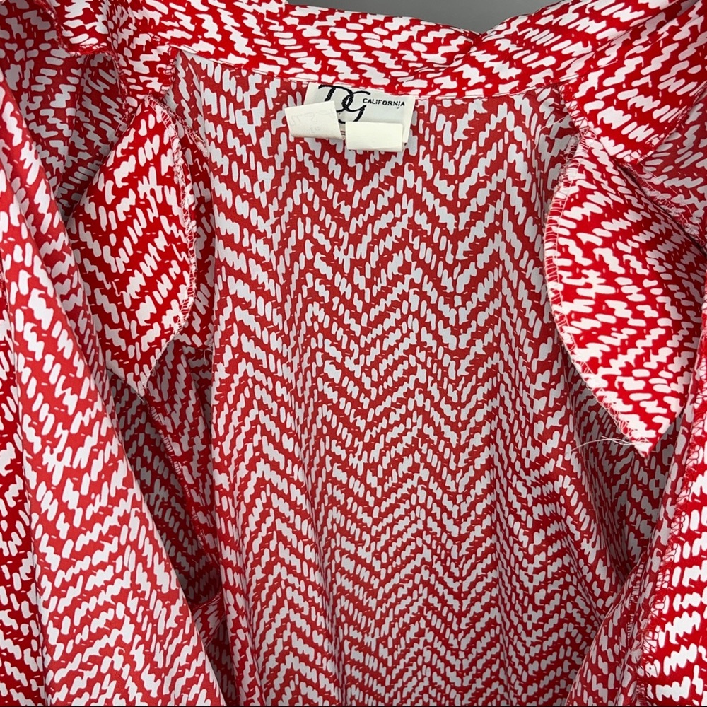Vintage DG California Red and White Blouse - Picture 9 of 10